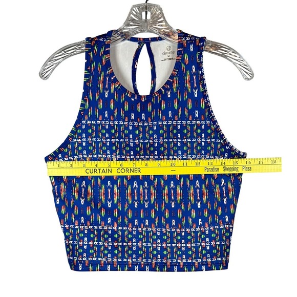 Decree Cropped Tank, Geometric Tribal Print, Size Medium - Picture 6 of 7